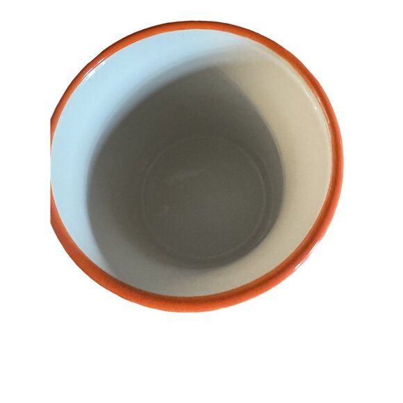 Reeses Ceramic Mug Galerie Dishwasher & Microwave Safe Orange & White Made In Ch - Picture 3 of 6